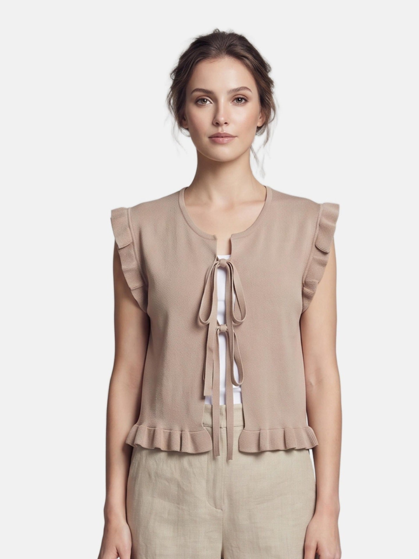 Blusa in 100% Viscosa Cammello