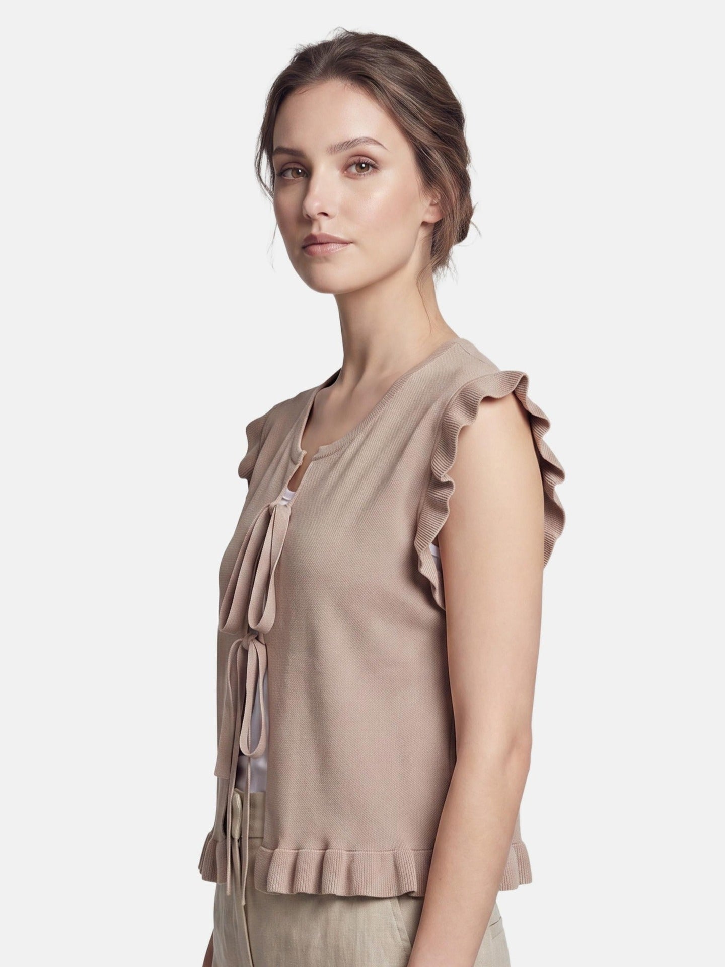 Blusa in 100% Viscosa Cammello