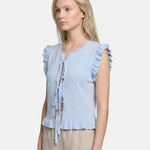 Blusa in 100% Viscosa Blu