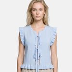 Blusa in 100% Viscosa Blu