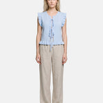 Blusa in 100% Viscosa Blu