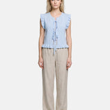 Blusa in 100% Viscosa Blu