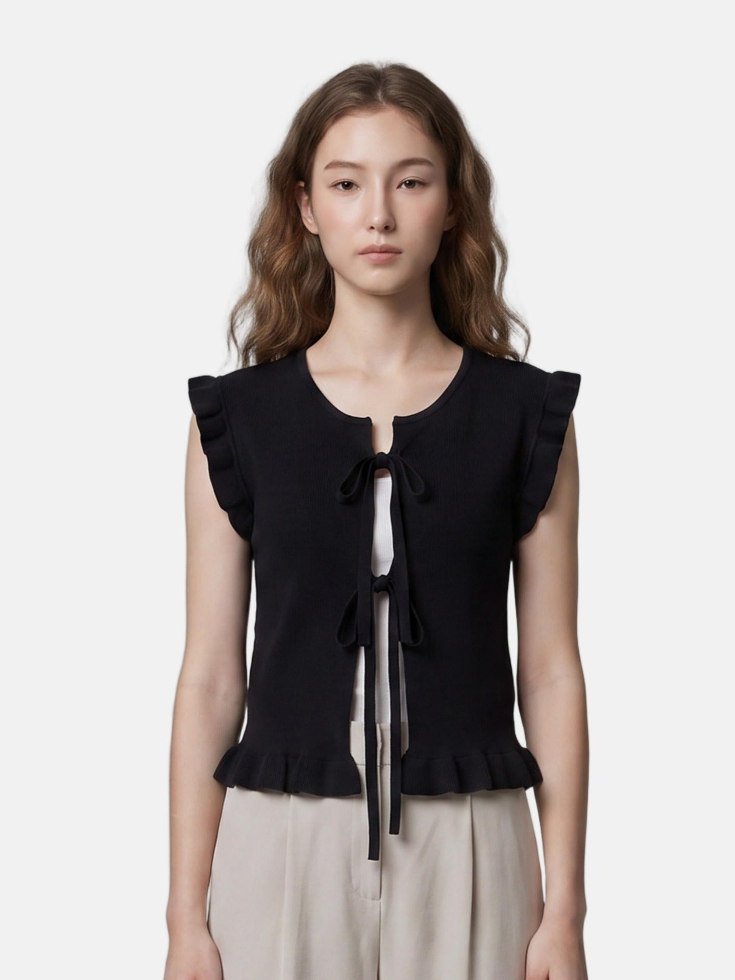 Blusa in 100% Viscosa Nero