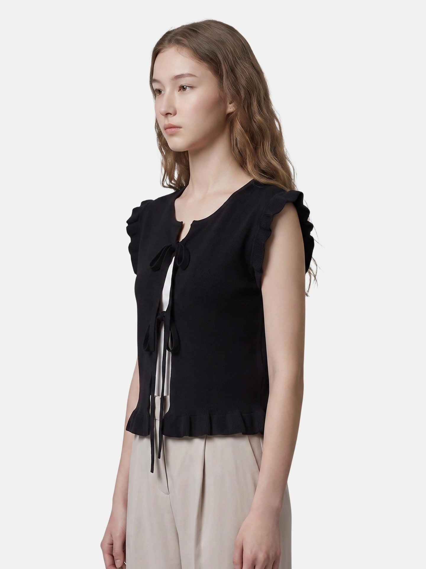 Blusa in 100% Viscosa Nero