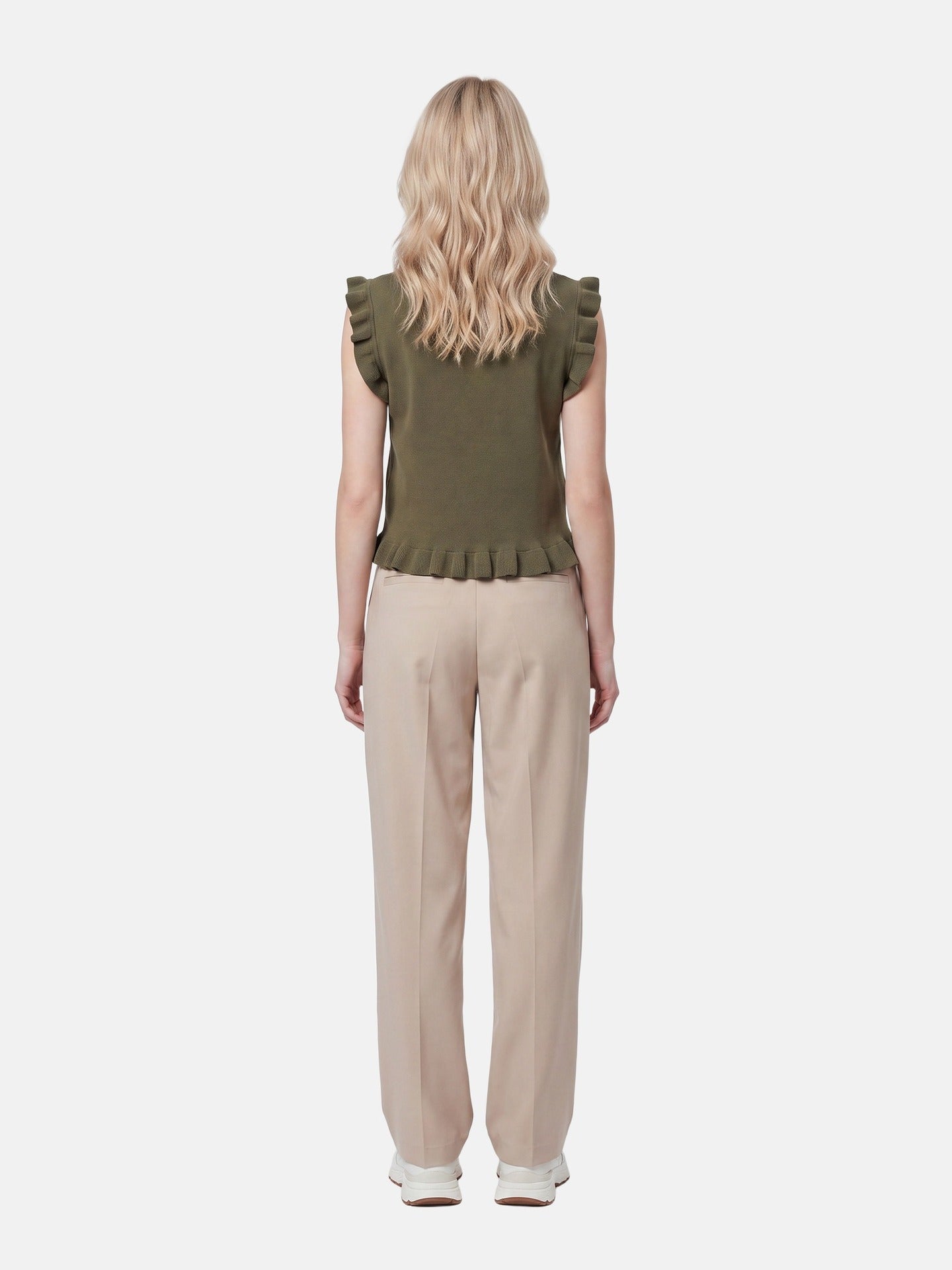 Blusa in 100% Viscosa Verde Militare