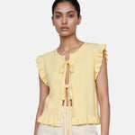 Blusa in 100% Viscosa Giallo