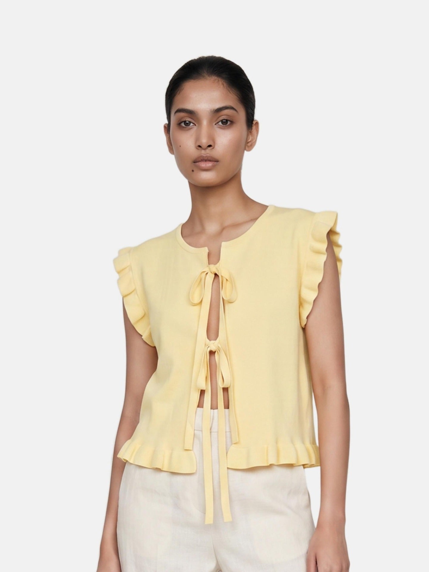Blusa in 100% Viscosa Giallo