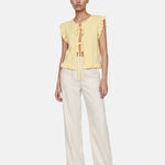 Blusa in 100% Viscosa Giallo