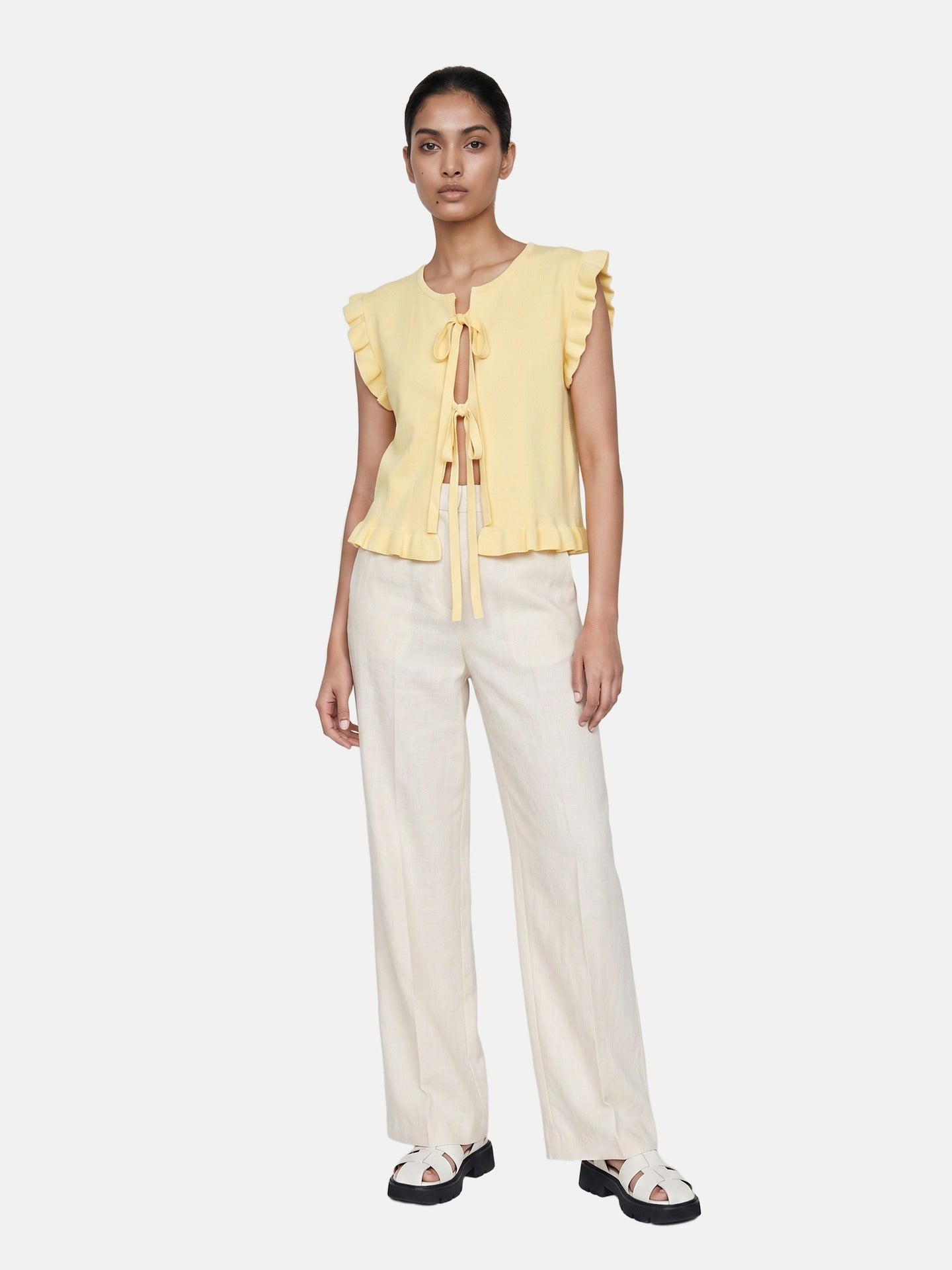 Blusa in 100% Viscosa Giallo