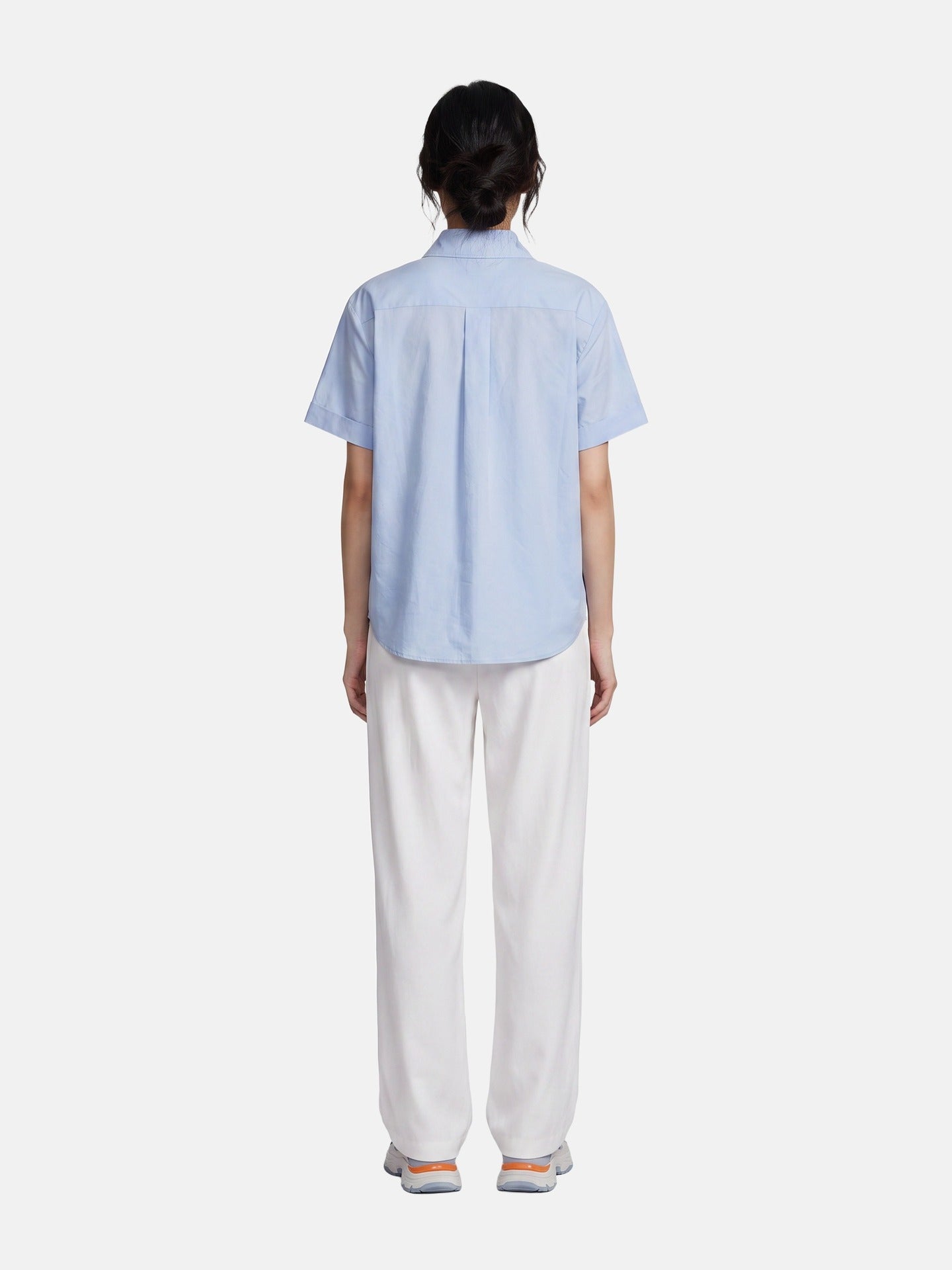 Blusa in Cotone Blu