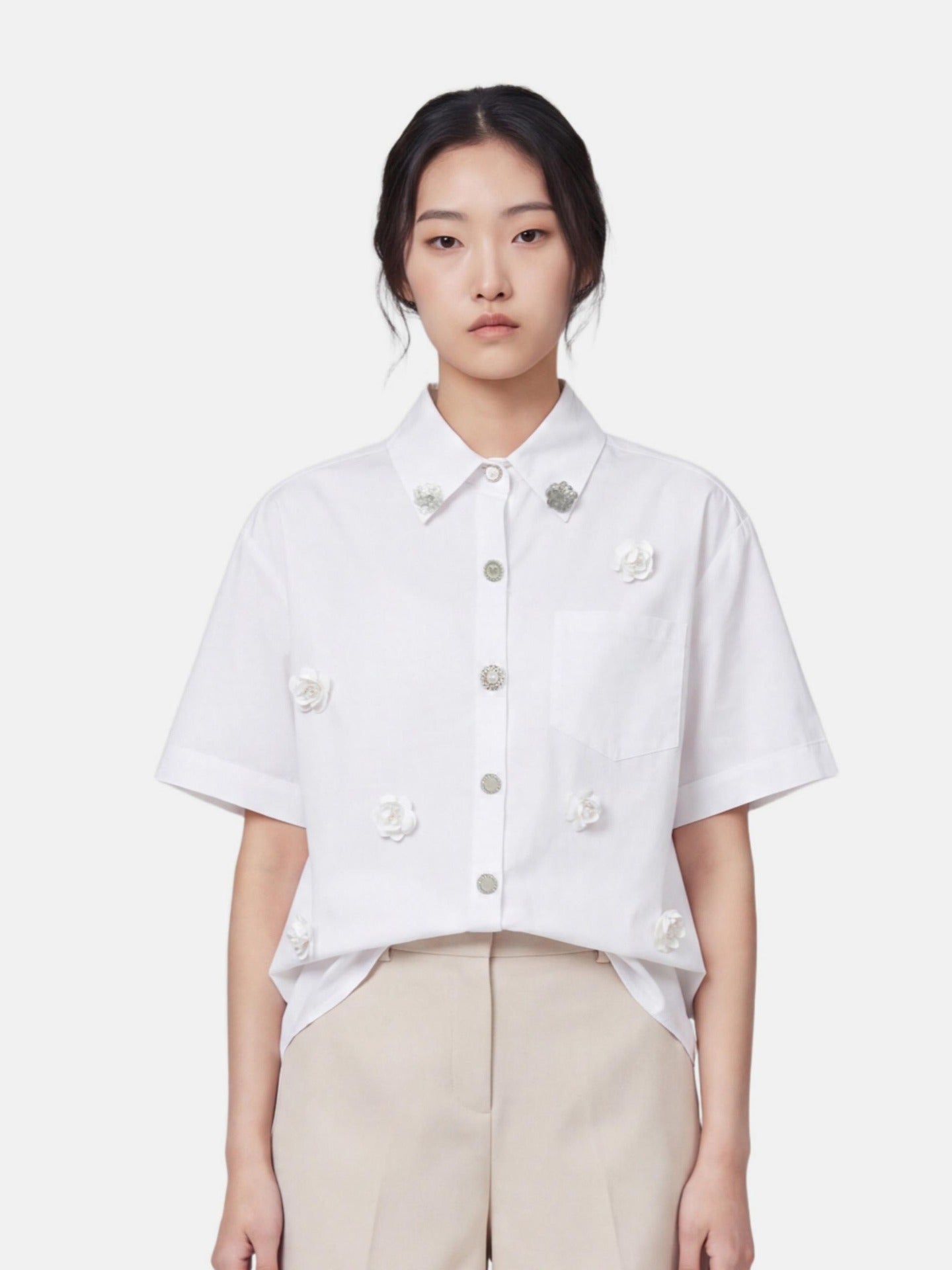 Blusa in Cotone Bianco