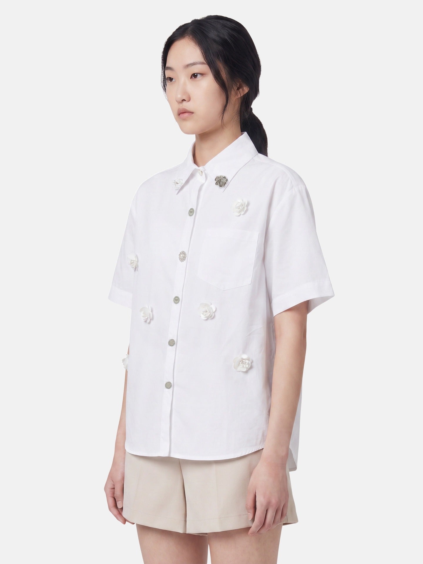Blusa in Cotone Bianco