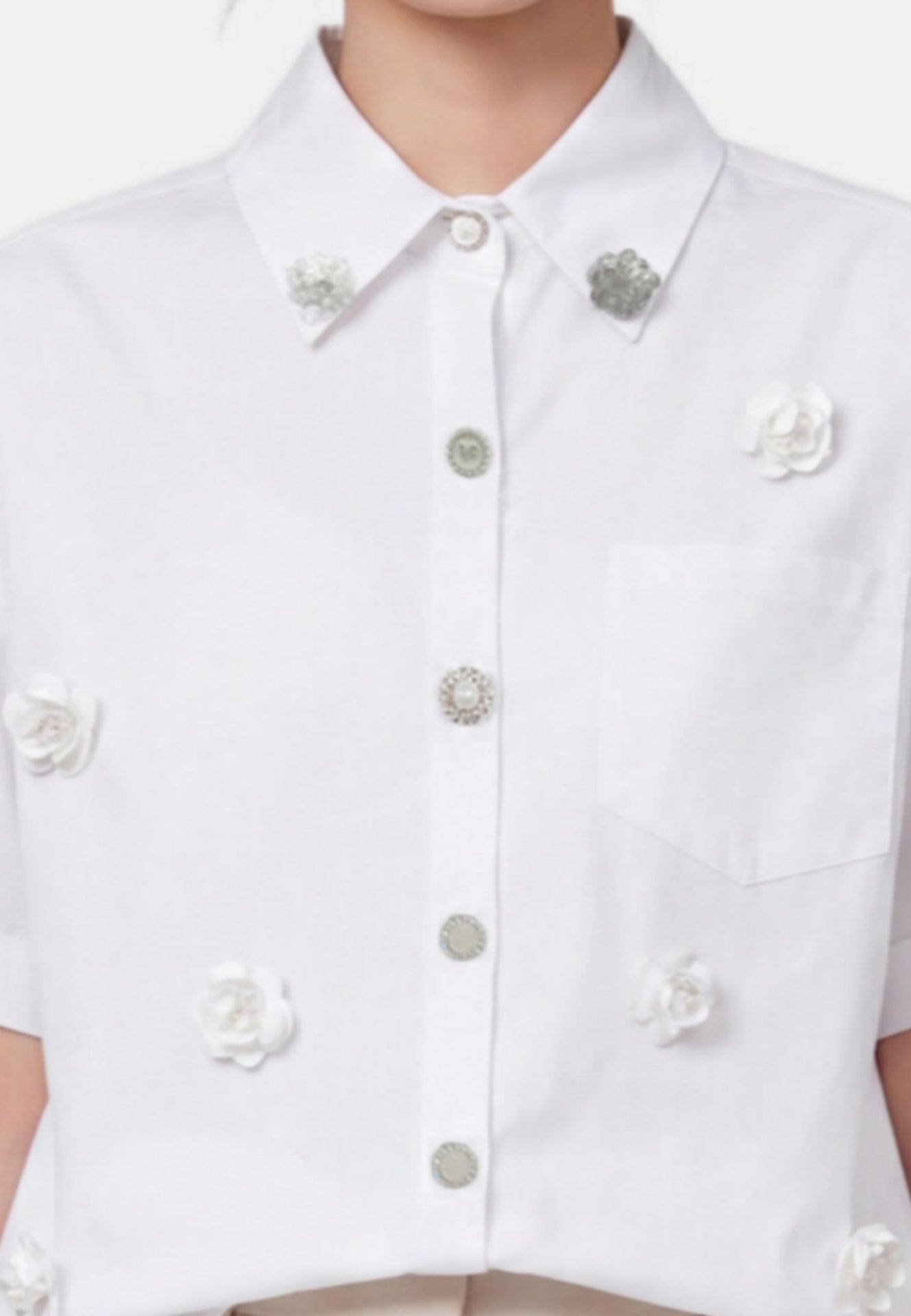 Blusa in Cotone Bianco