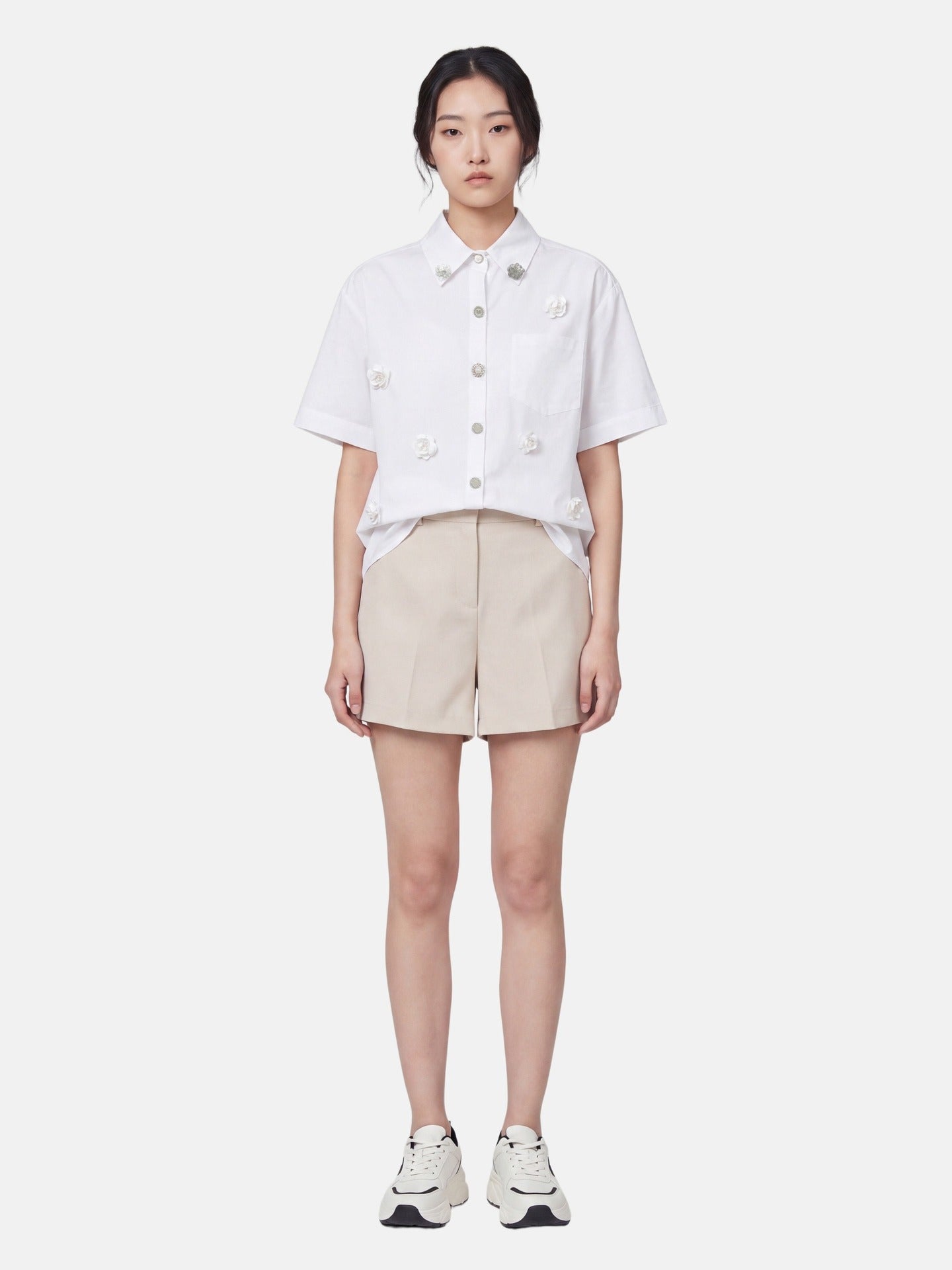 Blusa in Cotone Bianco