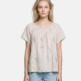 Blusa in 30% Lino 70% Viscosa Beige