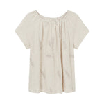 Blusa in 30% Lino 70% Viscosa Beige