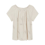 Blusa in 30% Lino 70% Viscosa Beige