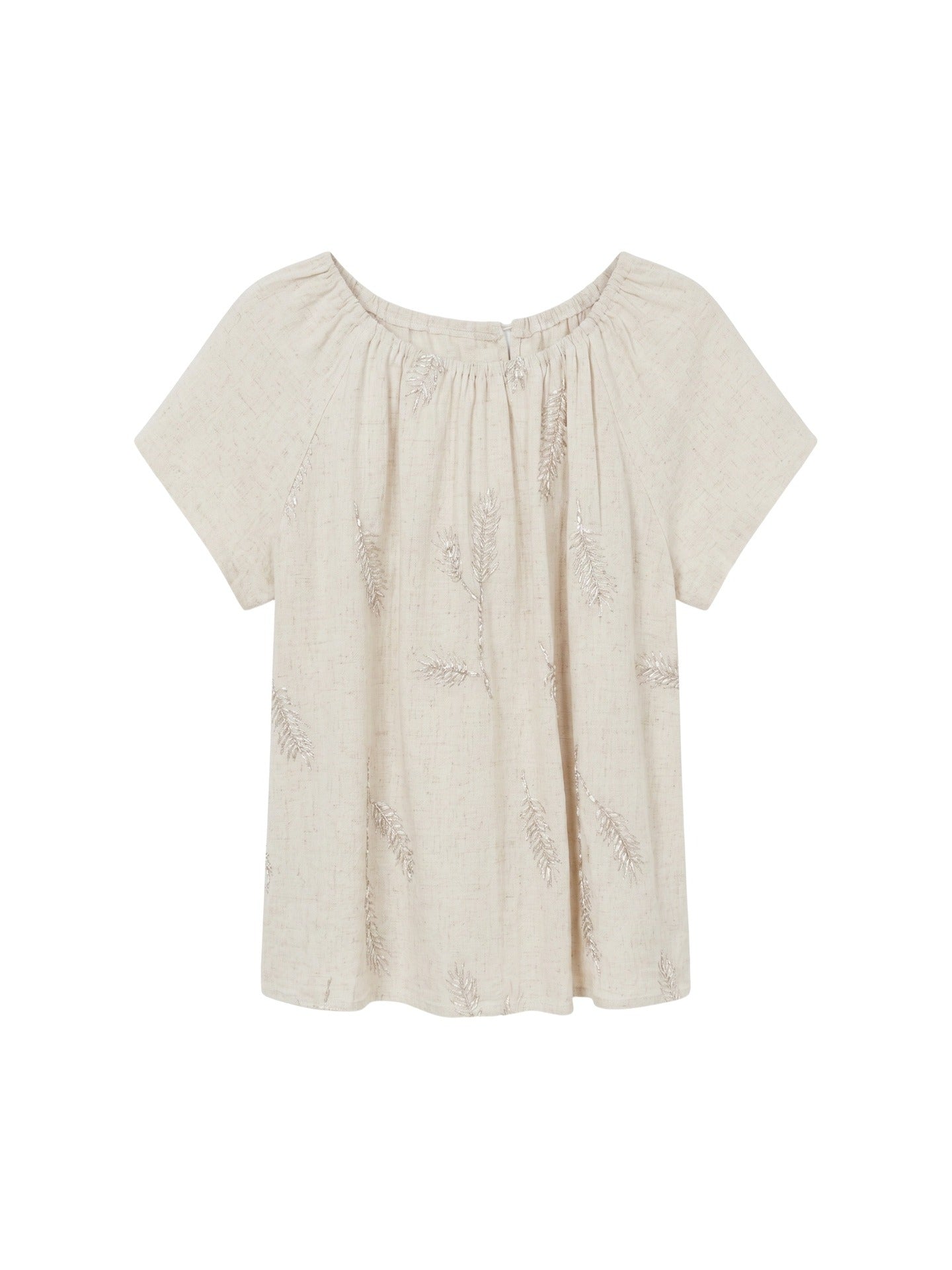 Blusa in 30% Lino 70% Viscosa Beige