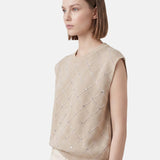 Blusa in 100% Viscosa Beige