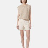 Blusa in 100% Viscosa Beige
