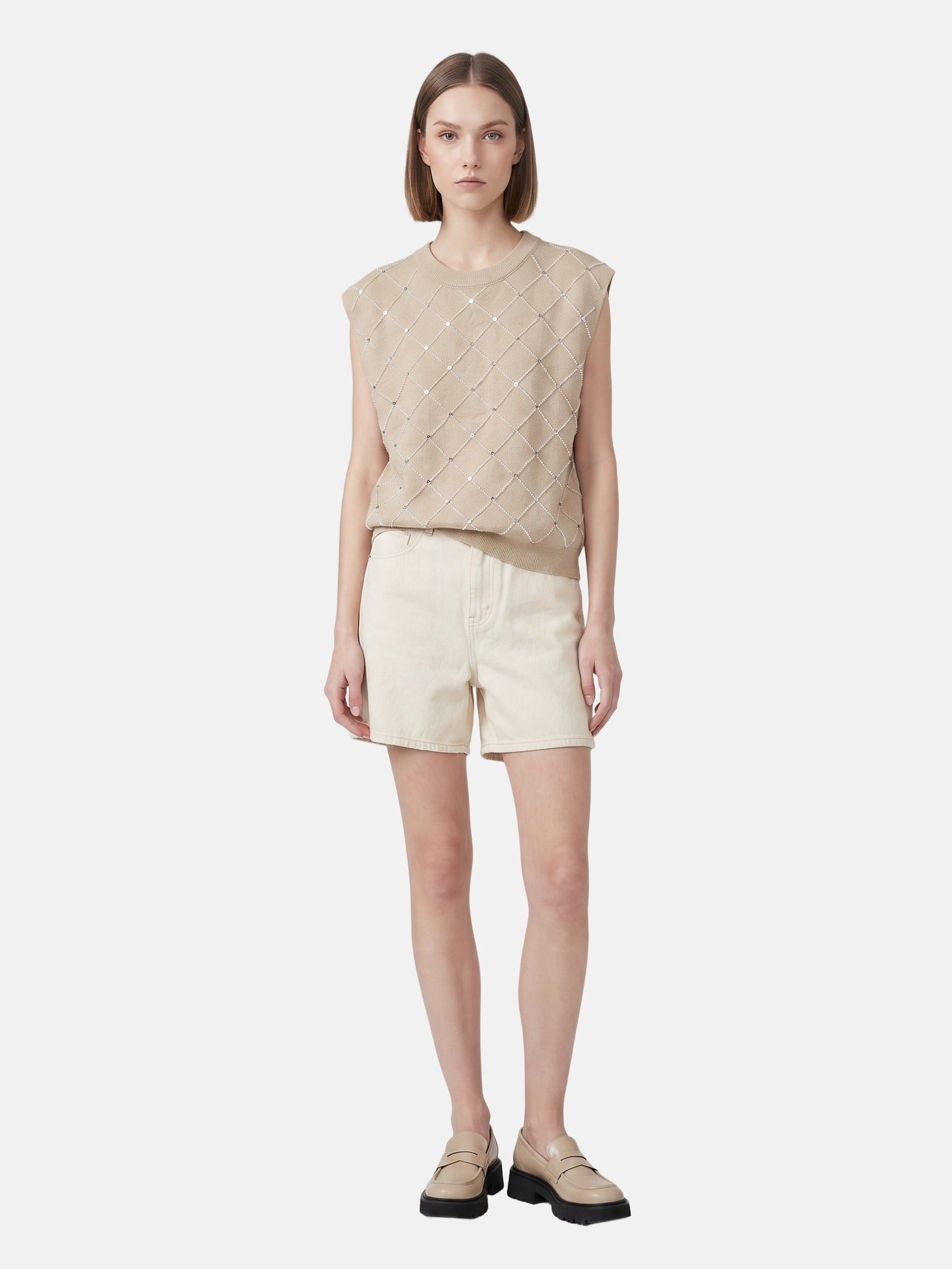 Blusa in 100% Viscosa Beige
