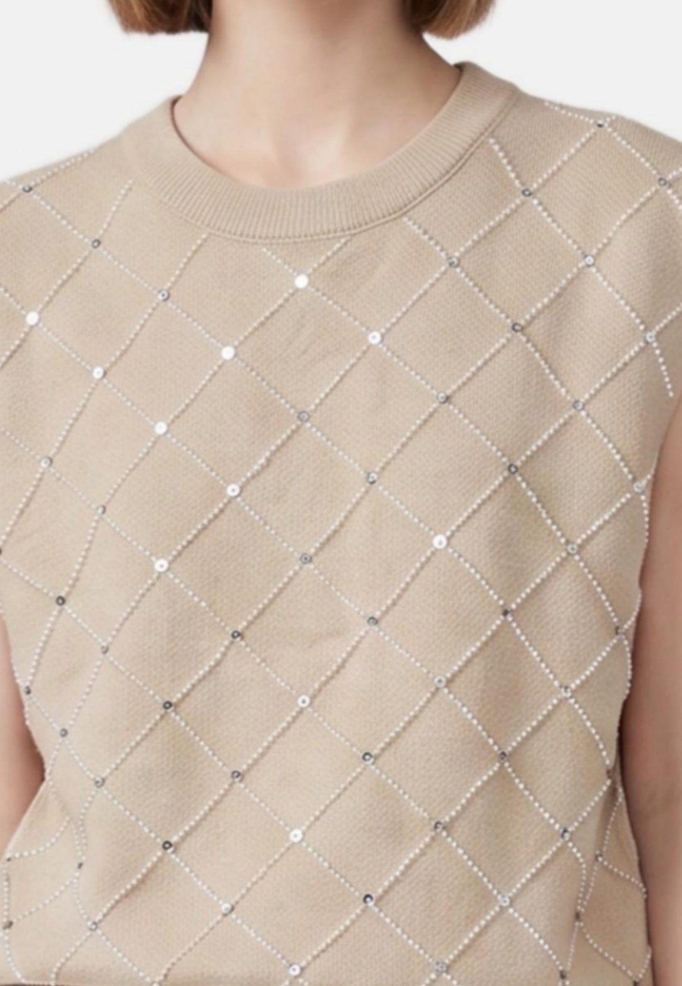 Blusa in 100% Viscosa Beige