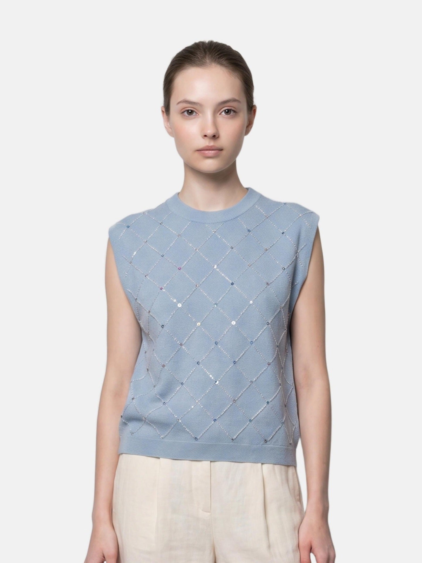 Blusa in 100% Viscosa Blu
