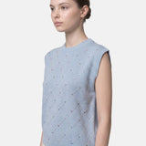 Blusa in 100% Viscosa Blu