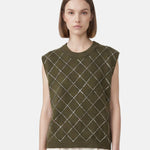 Blusa in 100% Viscosa Verde Militare