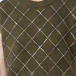 Blusa in 100% Viscosa Verde Militare