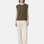 Blusa in 100% Viscosa Verde Militare
