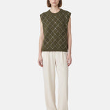 Blusa in 100% Viscosa Verde Militare