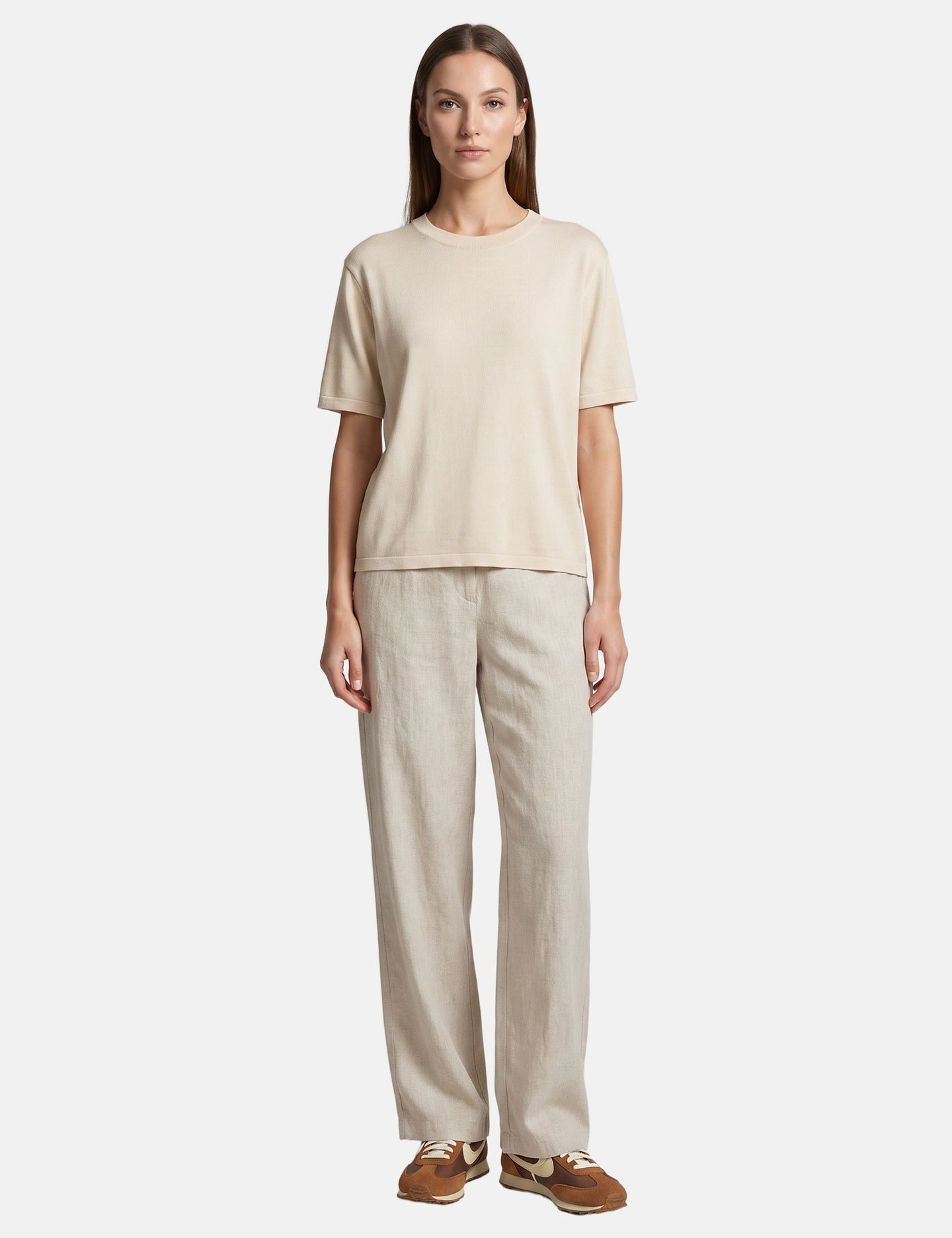 Blusa in 100% Viscosa Beige