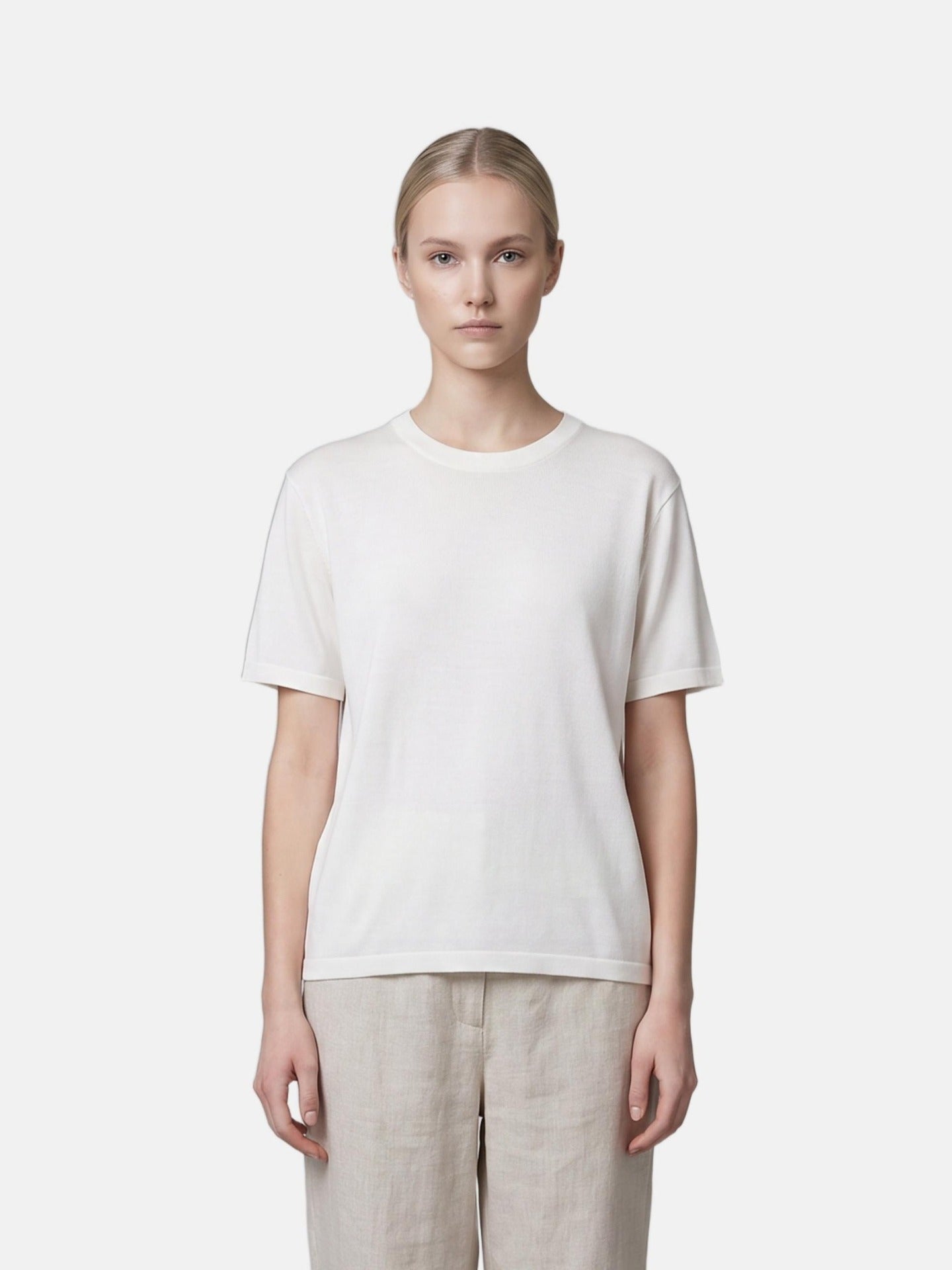 Blusa in 100% Viscosa Bianco