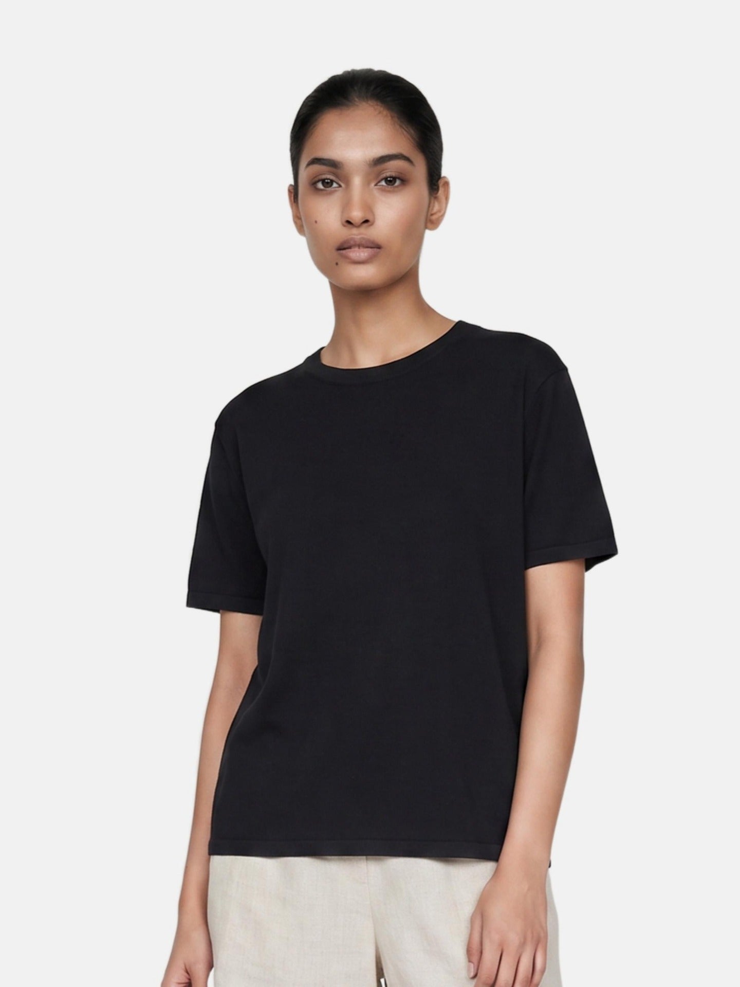 Blusa in 100% Viscosa Nero
