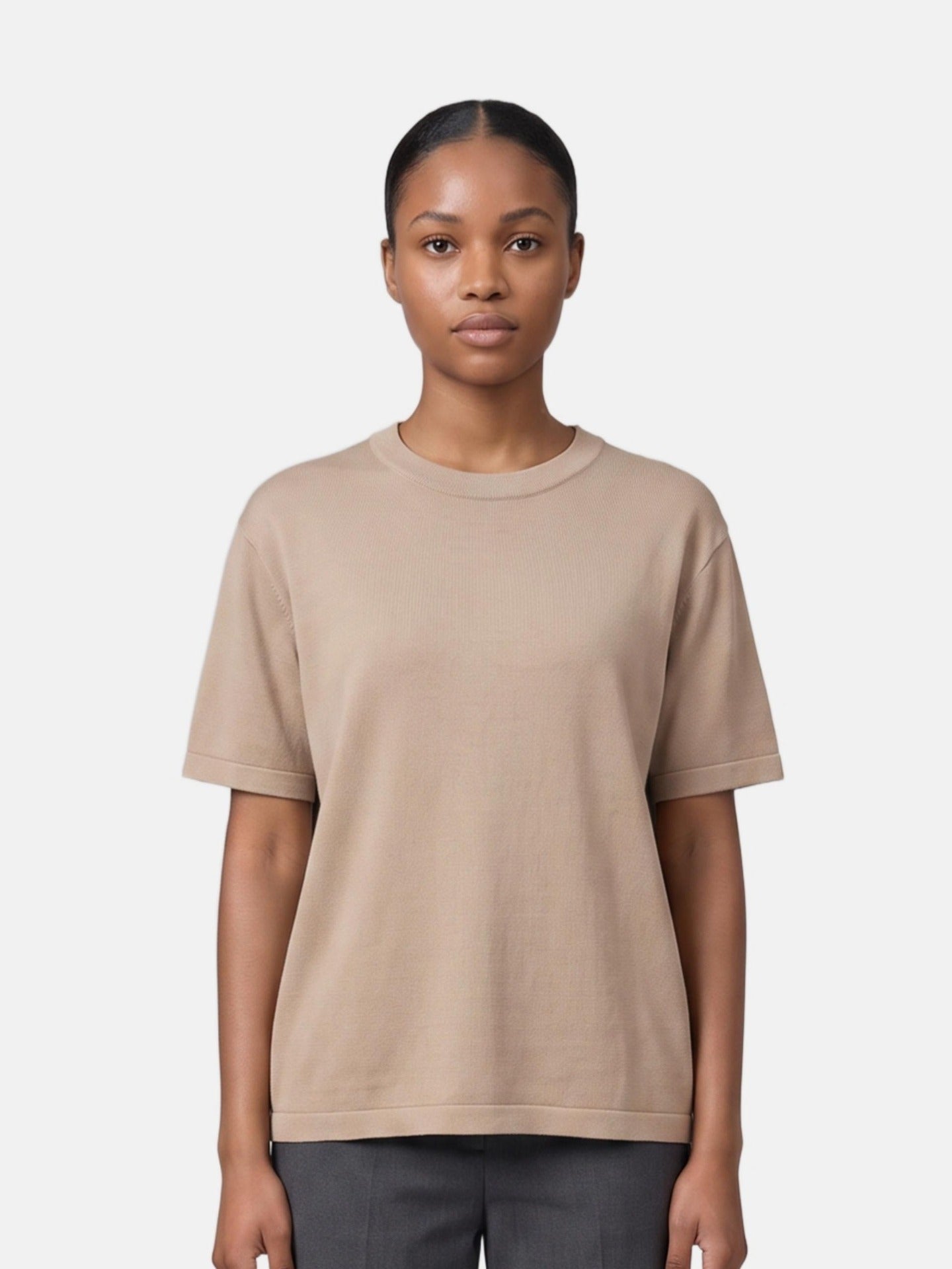 Blusa in 100% Viscosa Cammello