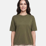 Blusa in 100% Viscosa Verde Militare