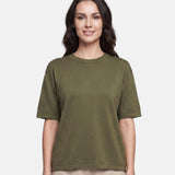 Blusa in 100% Viscosa Verde Militare
