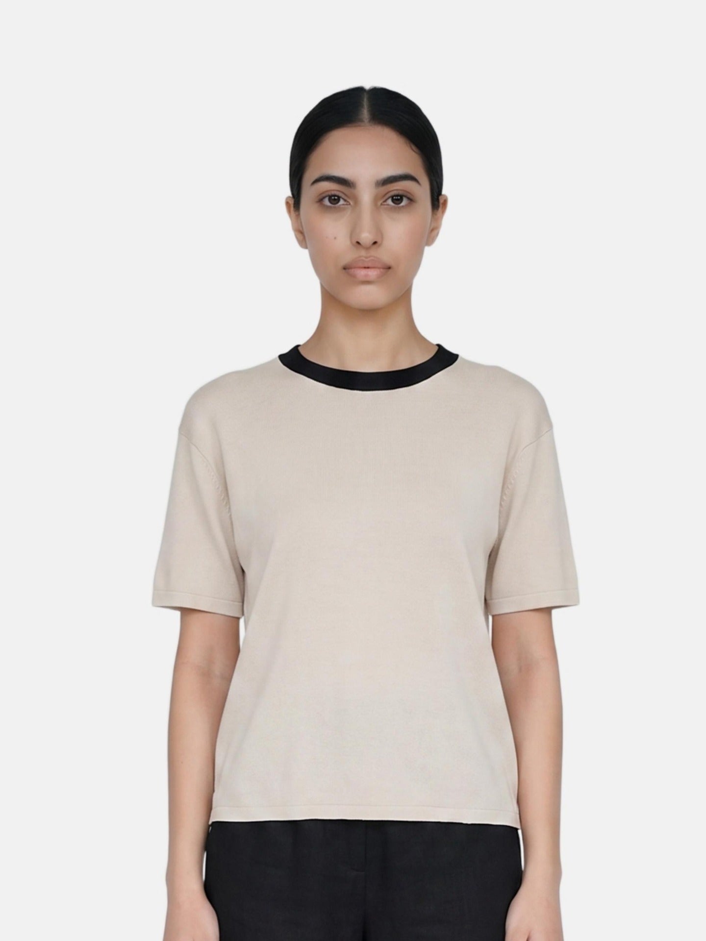 Blusa in 100% Viscosa Beige