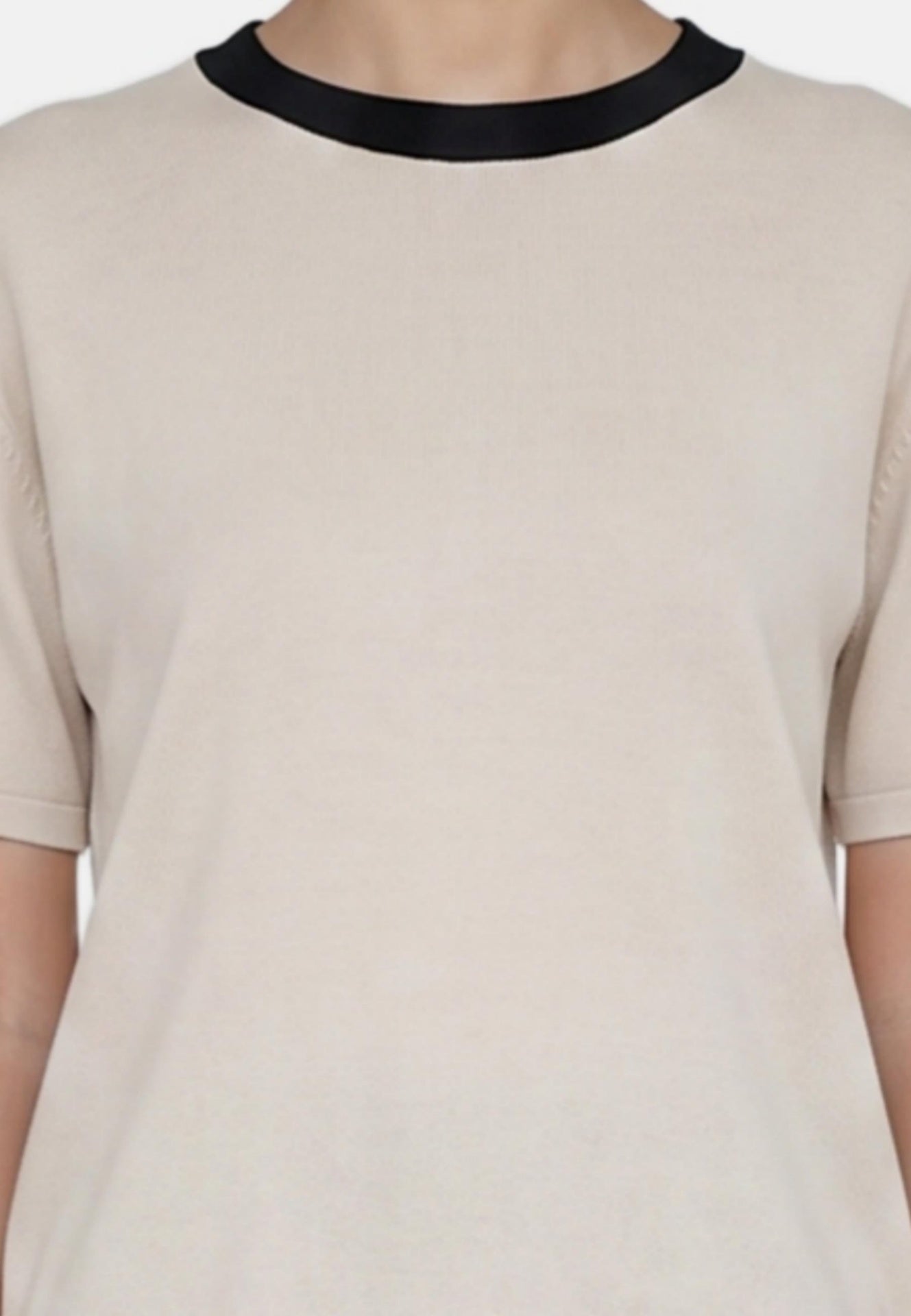Blusa in 100% Viscosa Beige