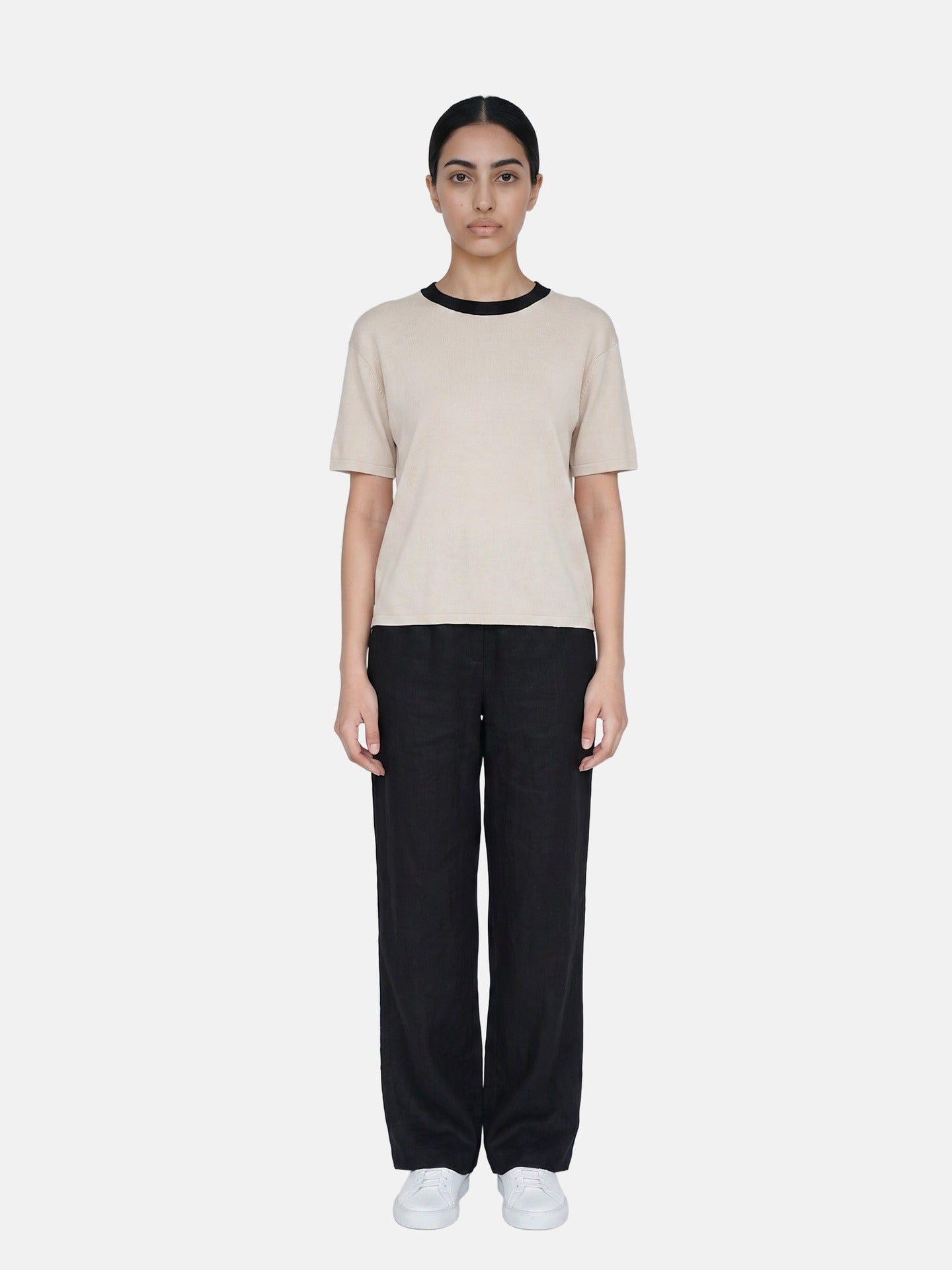 Blusa in 100% Viscosa Beige