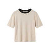 Blusa in 100% Viscosa Beige