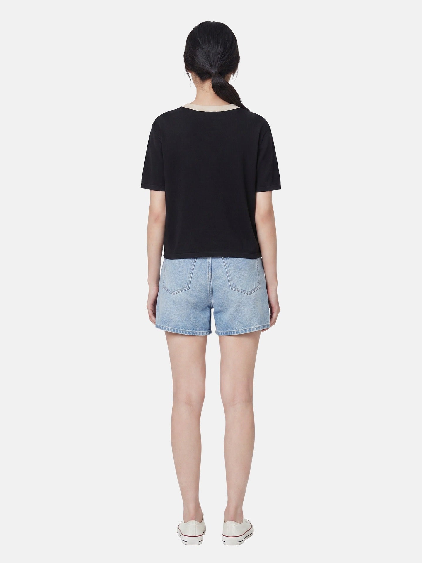 Blusa in 100% Viscosa Nero