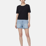 Blusa in 100% Viscosa Nero