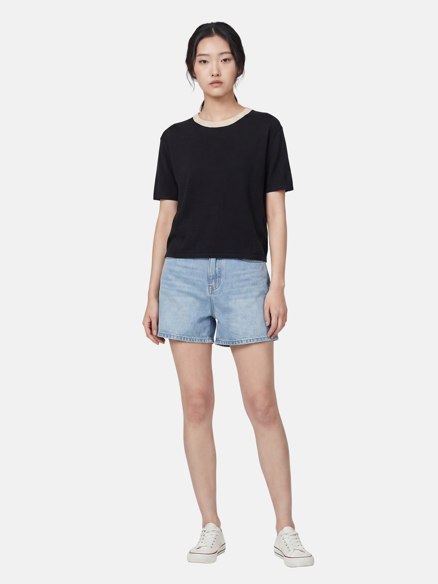 Blusa in 100% Viscosa Nero