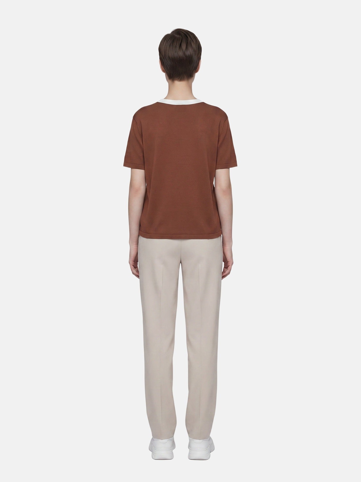 Blusa in 100% Viscosa Marrone