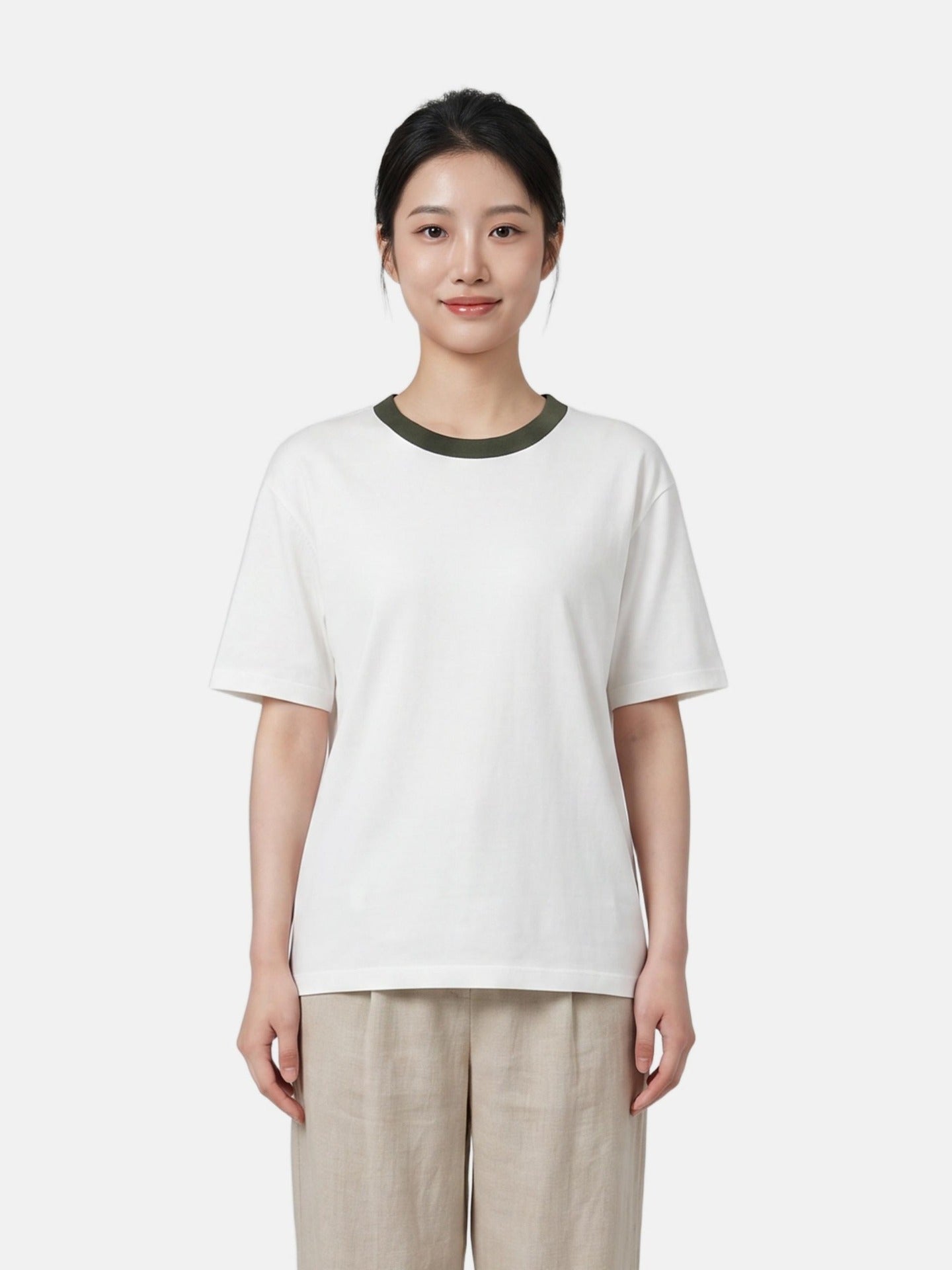 Blusa in 100% Viscosa Verde Militare