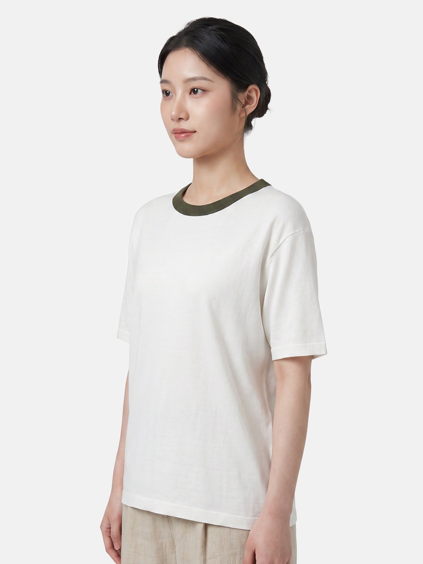 Blusa in 100% Viscosa Verde Militare