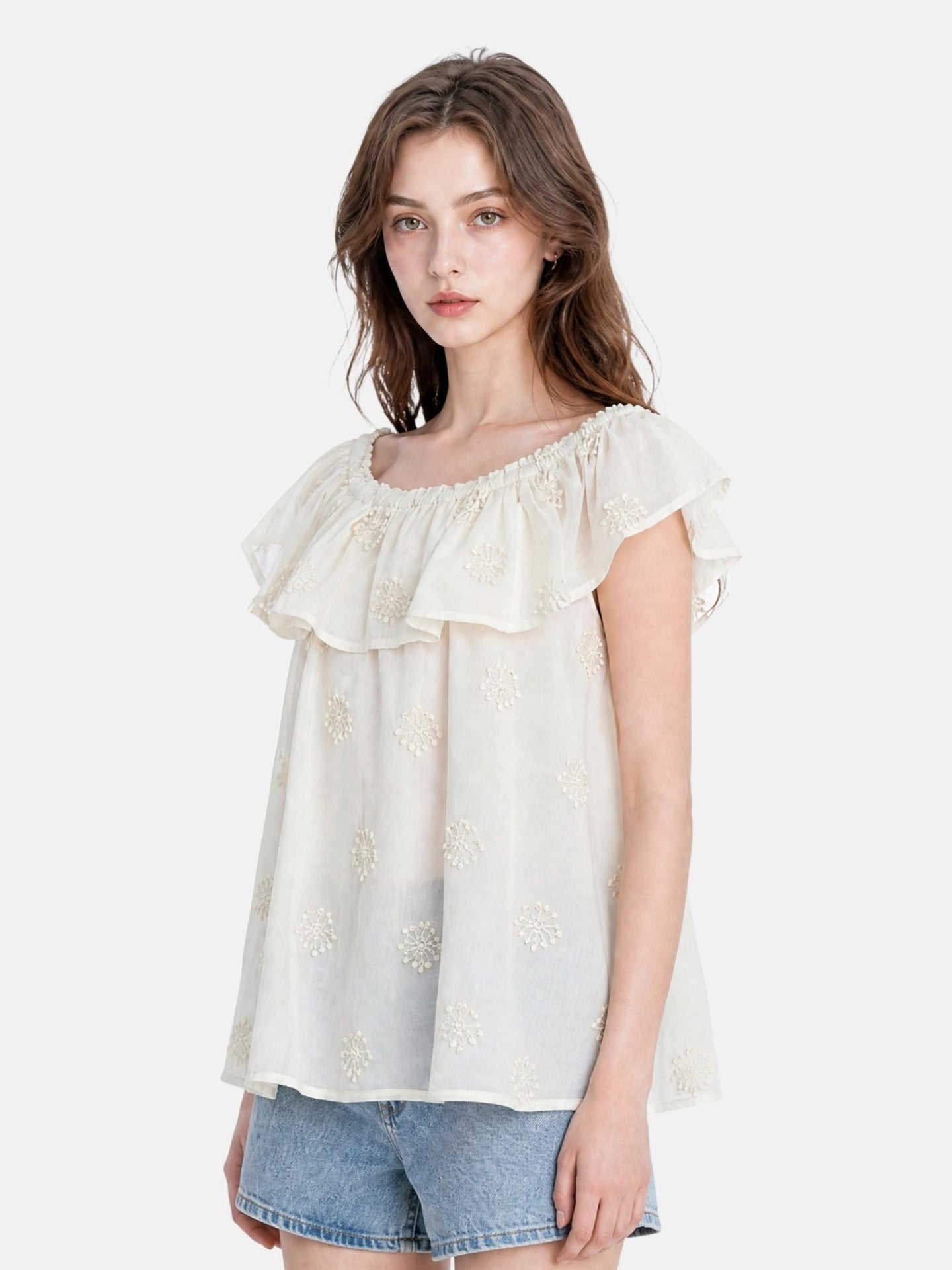 Blusa in 80% Tencel 20% Poliester Beige