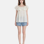 Blusa in 80% Tencel 20% Poliester Beige